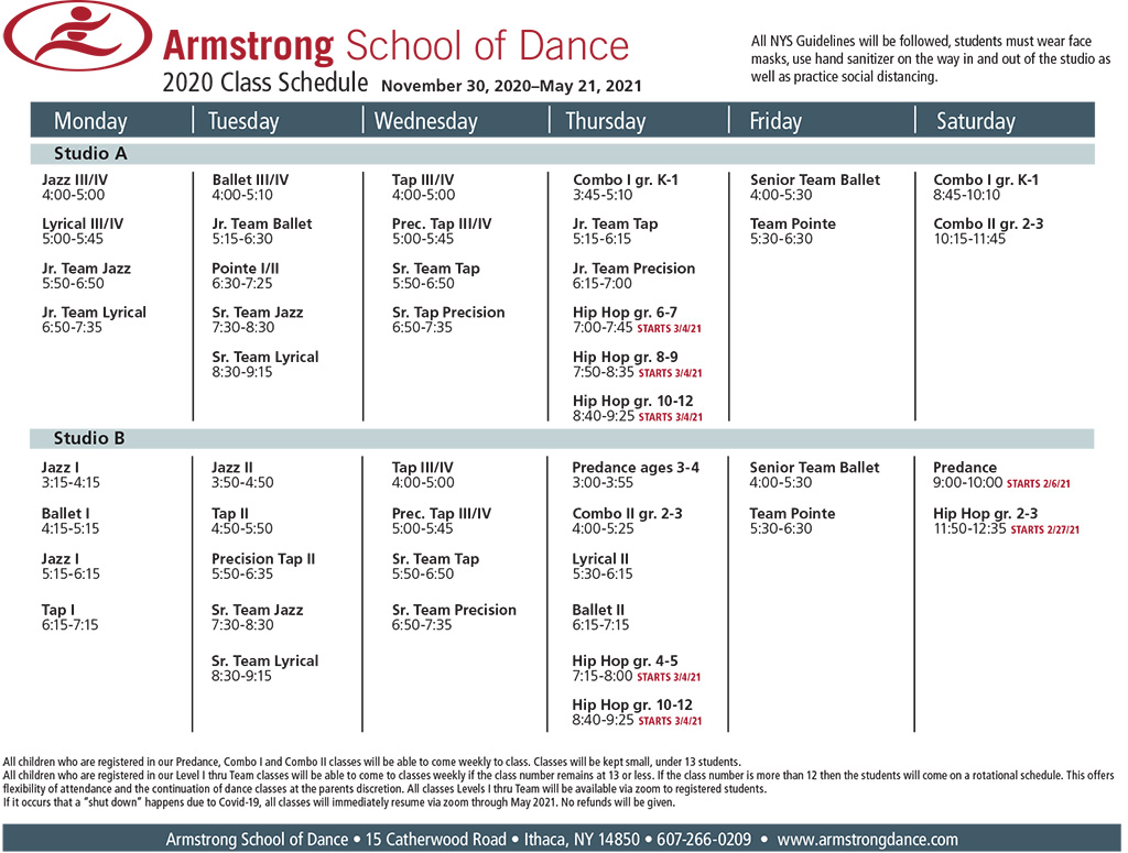 Fall Programs with Armstrong School of Dance Armstrong School of Dance