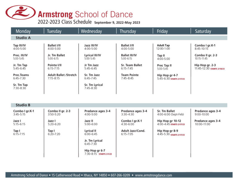 Fall Programs with Armstrong School of Dance Armstrong School of Dance